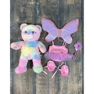 Build A Bear Fairy Friends Pastel Bear, Ballet Leotard & Slippers, Wings, Wand!